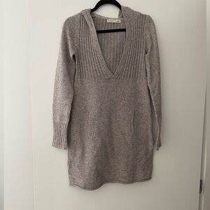 90’s Vintage Old Navy Hooded Deep V Neck Sweater Dress w/Pouch Small
